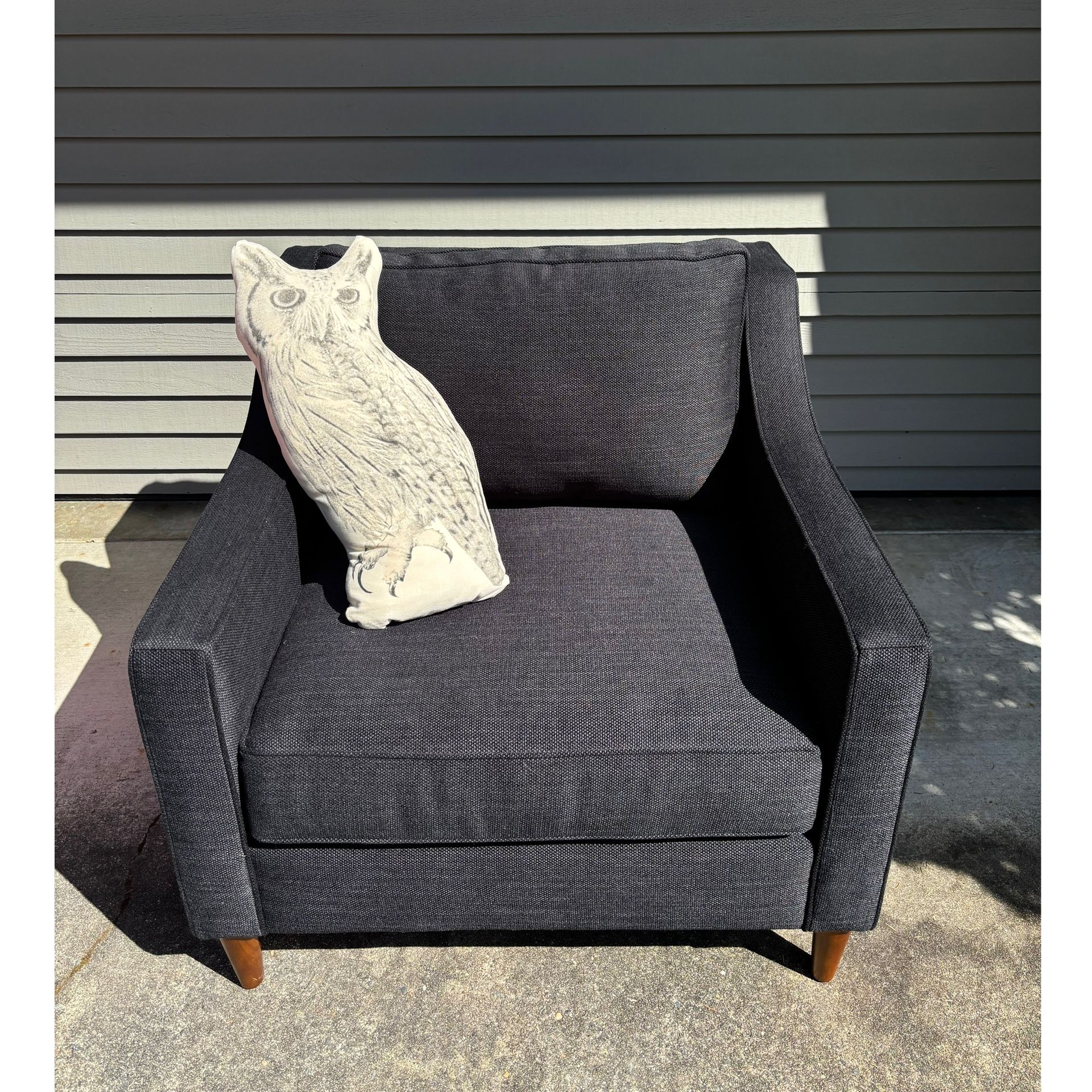 NEW West Elm Paidge Side Chair In Slub Black