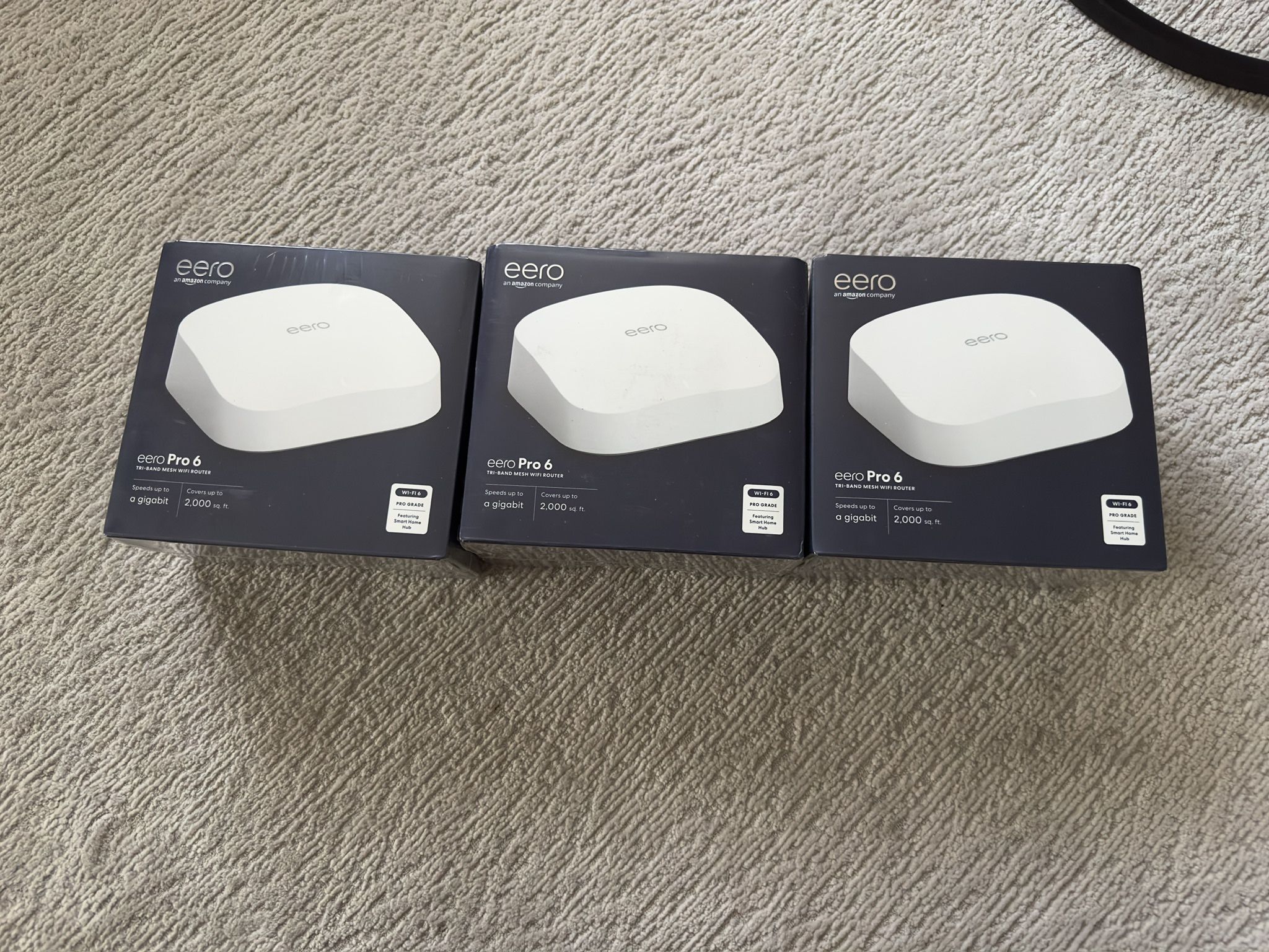 (3) Eero Pro 6 (Tri-band Mesh Wi-Fi Router)