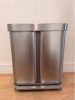 simplehuman Dual Compartment Step Can with Liner Pocket