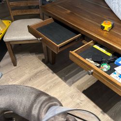 Hard Wood Table W/ 4 Chairs