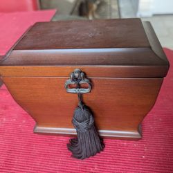 Classic dark wood jewelry box
