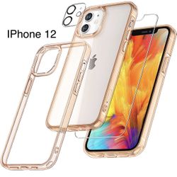 Rose Color Case iPhone 12 Screen Glass 