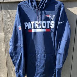 New England Patriots NFL On Field Apparel Nike Dri Fit Hoodie Sweatshirt XL