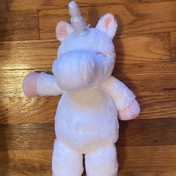 Kellytoy Unicorn Pink White Silver Plush Soft Cuddle Baby Rattle Lovey