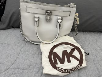 Michael Kors White Hamilton Handbag