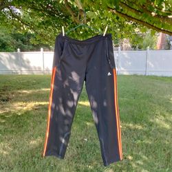 Adidas Climalite Activewear Pants With 3 Orange Stripes