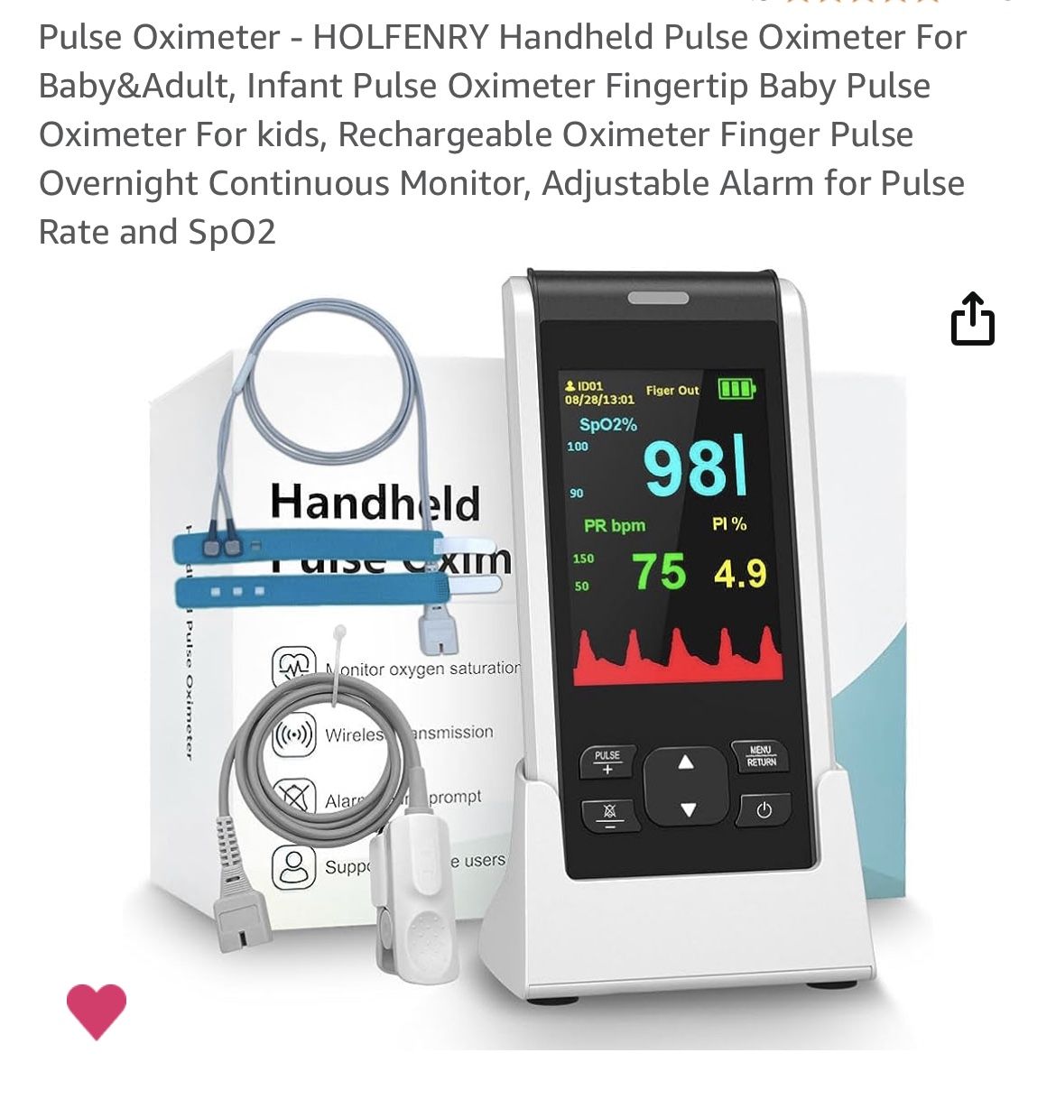 Handheld Pulse Oximeter 