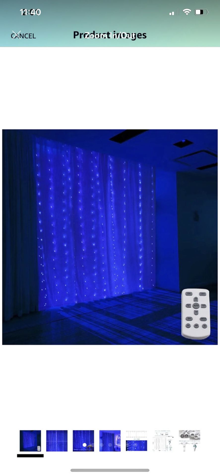 360 Individual LED Window Curtain String Light, 9.8ft X 9.8ft Waterproof Outdoor Indoor Fairy Lights with 8 Modes for Decor, Wedding, Bedroom, Party