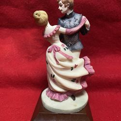 6.5 Inch Painted Alabaster Dancers Figurine Imported From Greece 