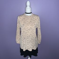 NWT Adrianna Papell Dotted Blouse