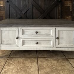 Stonegate 50” Two-Tone Double Sided Coffee Table With  Lots Of Storage!