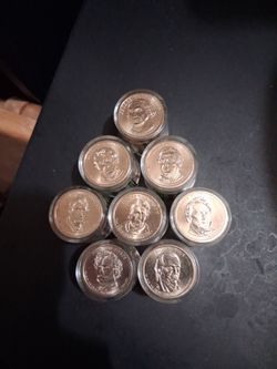 $170/ 8- Rolls Uncirculated/Presidential Dollar Coins!