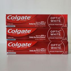 3 Colgate Toothpaste Optic White 6oz