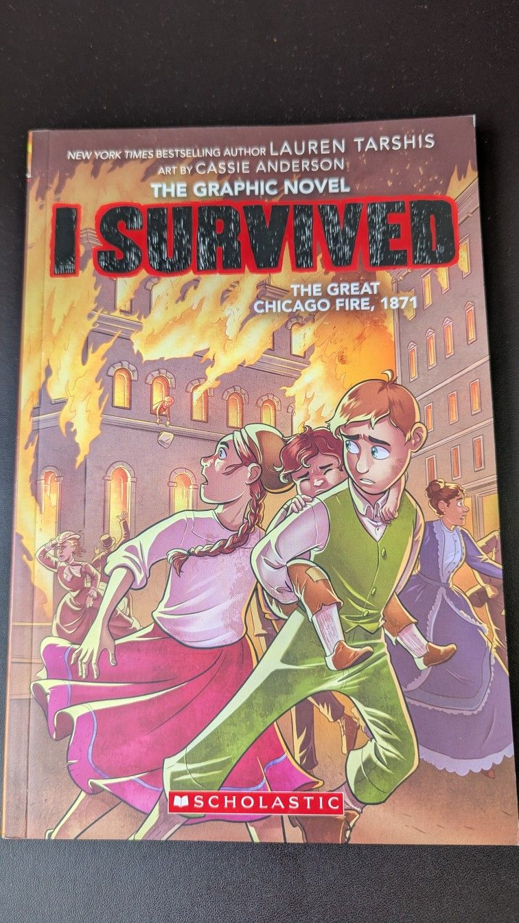 Kids Book. The Graphic Novel "I Survived" The Great Chicago Fire. 1871.