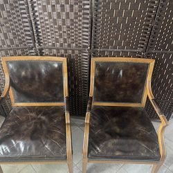 Rare Leather Armchairs 