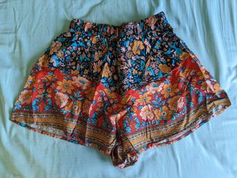 Floral Print Flowy Shorts