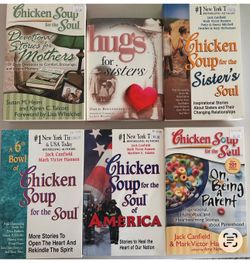 5 Chicken Soup for the Soul inspirational books plus 1 Hugs for Sister’s -themes America, Mothers, Parenting, Sisters and More