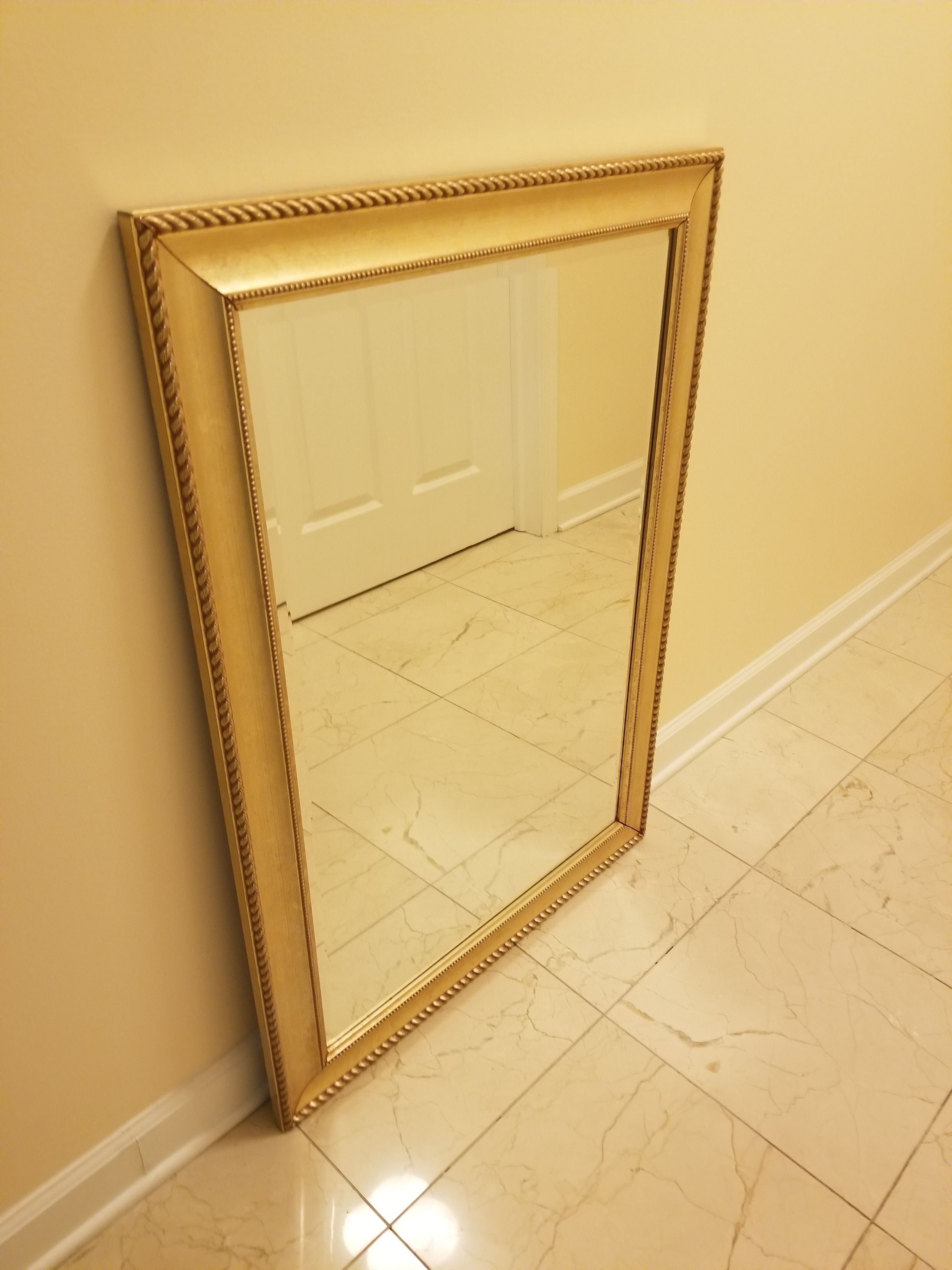 Large Mirror with Gold Trim