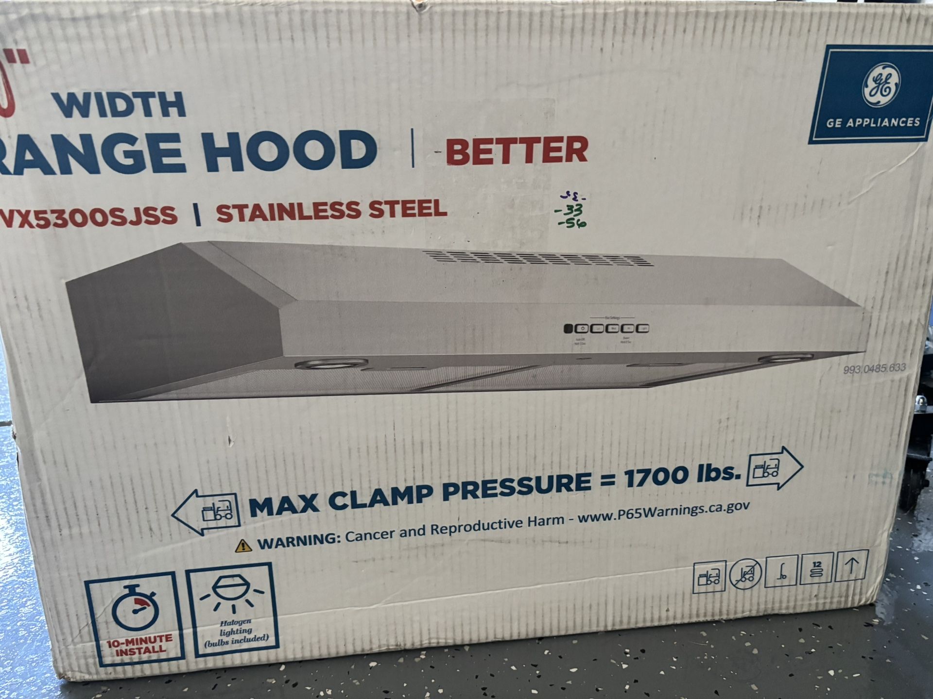 FREE - GE Range hood - Pickup Curbside