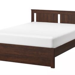 IKEA SONGESAND Bed frame, brown/Luröy, Queen