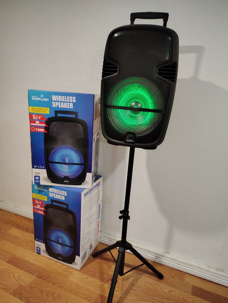 Speaker 15 Inch Bluetooth Wireless $140. New