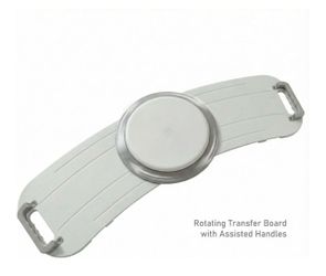 Rotating Transfer Board with Turnable & Dual Handles - White