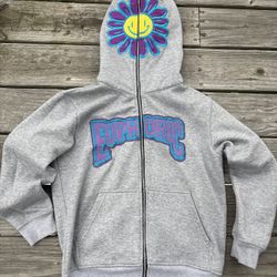 Grey Euphoric flower hoodie 