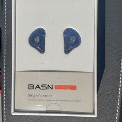 Brand New BASN BSINGER BC100 Singer's Voice Earbuds, Ear Buds, HeadPHONES