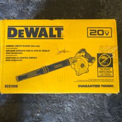 DEWALT 20V MAX Cordless Compact Jobsite Blower 135 MPH 100 CFM (Tool Only) #6076