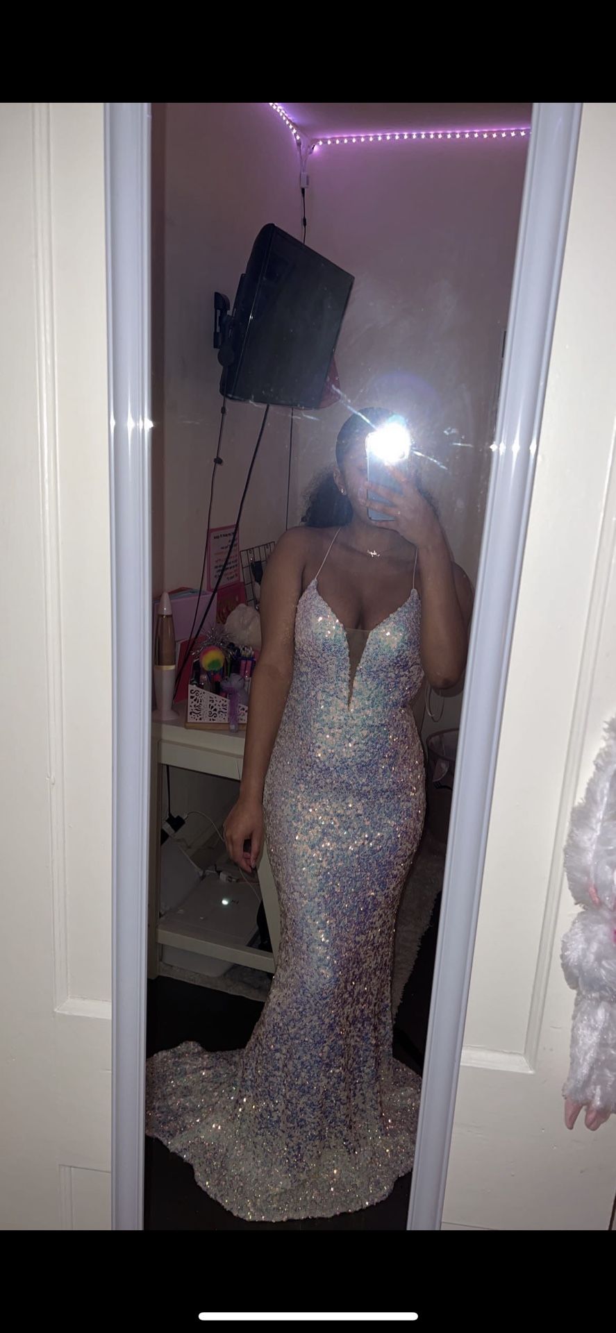 Iridescent Mermaid Prom Dress