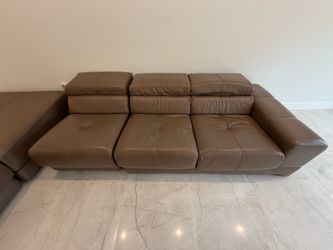 Modern Italian Style Leather Modular Sectional Sofa Set