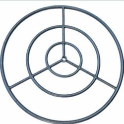 36 Inches Black Steel Round Fire Pit Burner Ring, Tripple Ring
