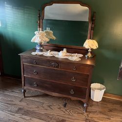 Antique Dresser And Twin Beds