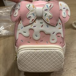 Loungefly Rare Minnie Mouse Strawberry Ice Cream Backpack- New with tags
