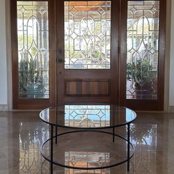 Round Glass Coffee Table 