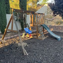 Kids Swing/slide Play Set