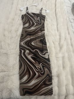 Brown Swirls Dress