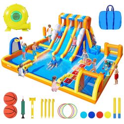 21' x 16' Inflatable Slide with Air Blower By Neche
