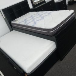 Twin/Twin Bedset W/3 Storage Drawers & Shelf(Mattress Included:$739)