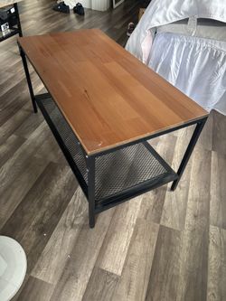 Metal Wood Coffee Table