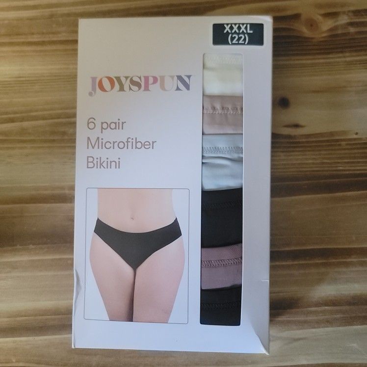 New Joyspun 6 Pair Bikini Sz XXXL 22