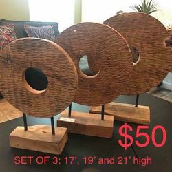 Teak wood decor - unique - reclaimed wood - patio - outdoor