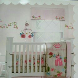 MiGi Princess Crib Valence Window Curtain Set