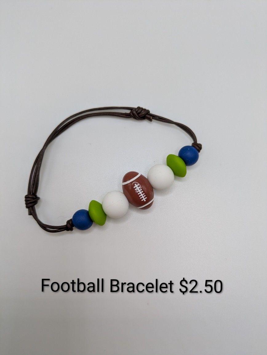 Seahawks Football Bracelet (Great Stocking Stuffer!)