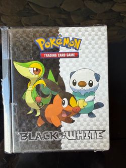 Pokémon Black & White Card Binder + 3 Pokémon Holo/Rare Cards