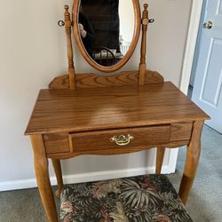Vanity with Upholstered Bench   