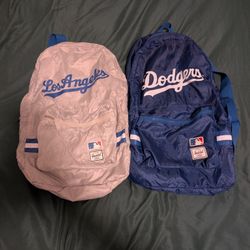 Los Angeles Dodgers Herschel Supply Company Packable Backpacks Blue And Gray Set