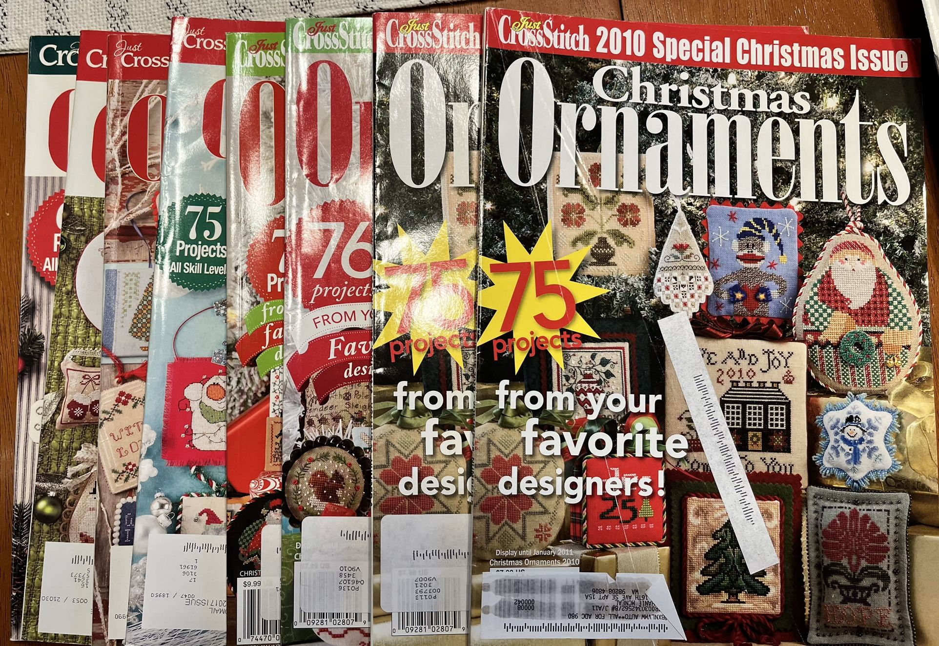 Make Offers Magazines -back Issues Just X-stitch Ornaments