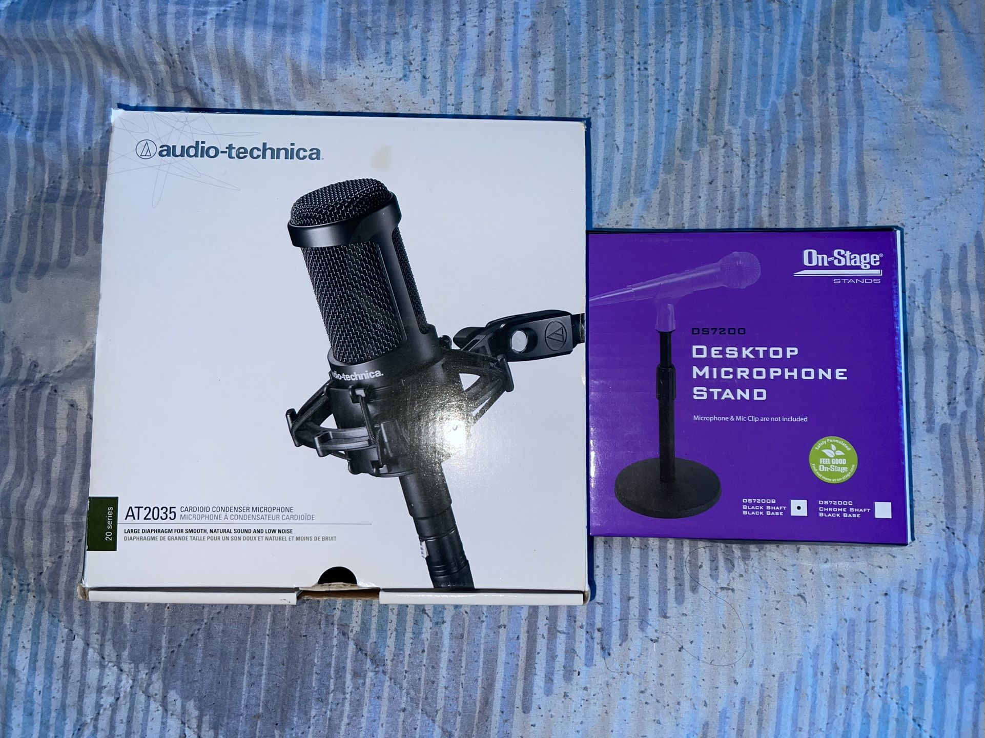 AT2035 Condenser Microphone w/ Mic Stand + UMC204HD Audio Interface