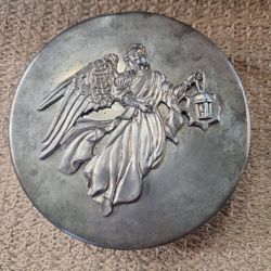 METZKE PEWTER XMAS COOKIE TIN